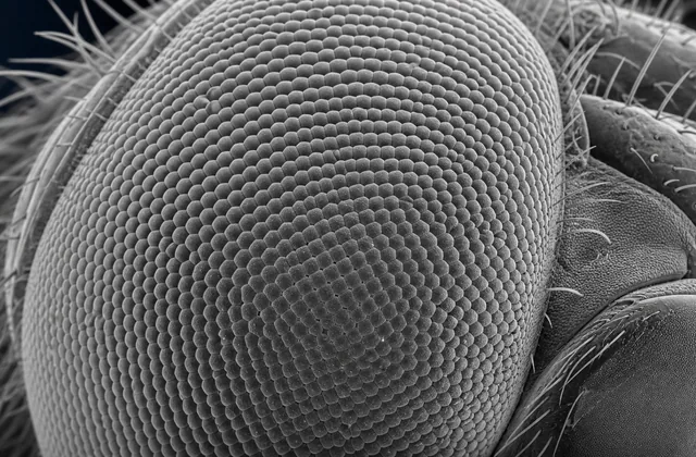 A grid of grayscale SEM-inspired micrographs